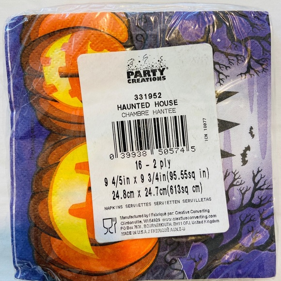 Halloween Bundle Lot 3 plate set 9 napkin set new - Picture 2 of 8